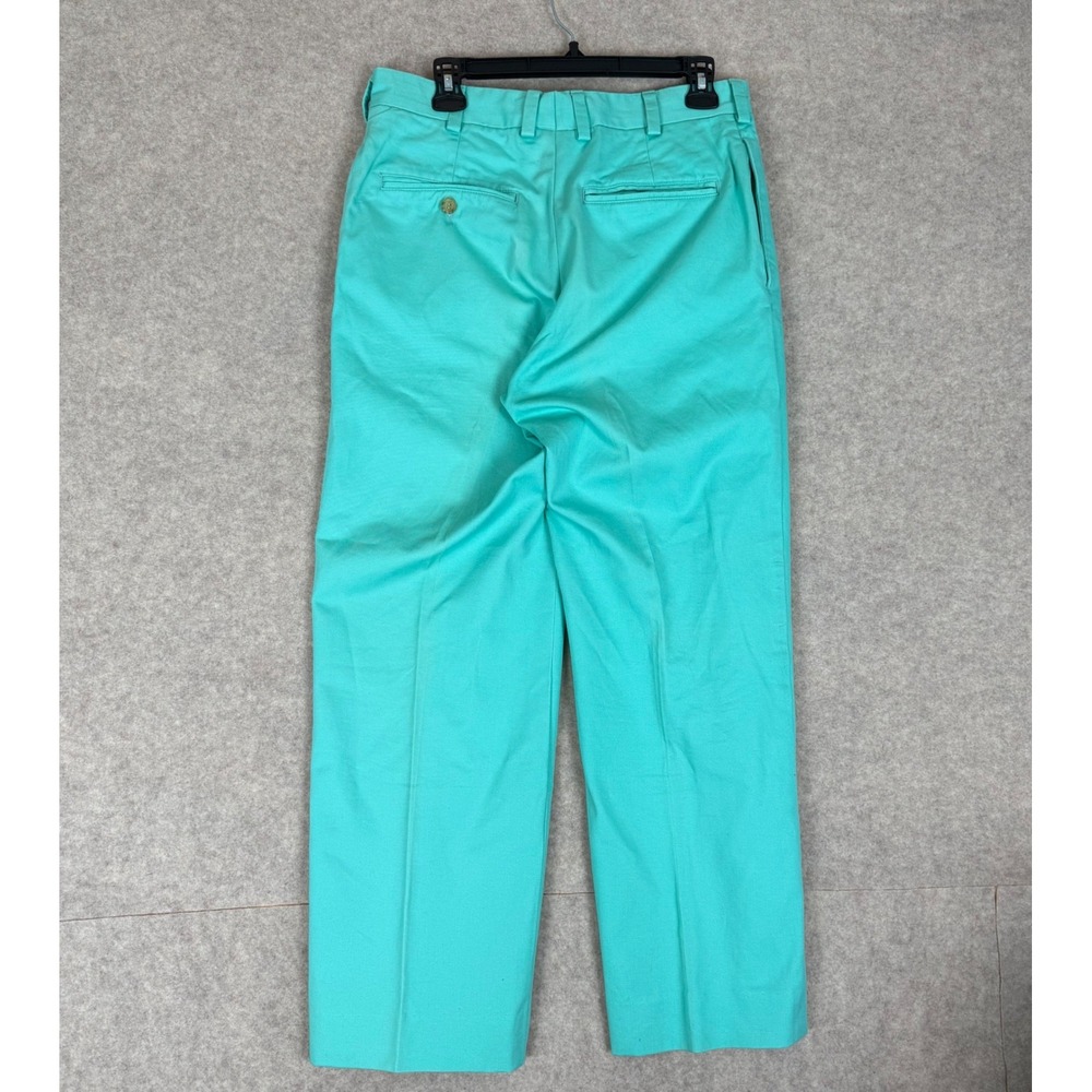 Bills Khakis Classic Fit Pants 34x27.5 Cotton Chino Turquoise Green Made In USA - Picture 3 of 10